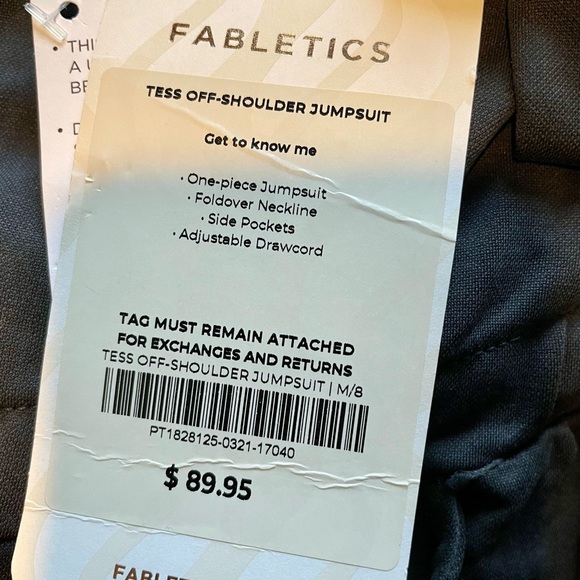 Tess off the shoulder Fabletics jumpsuit - Picture 4 of 4